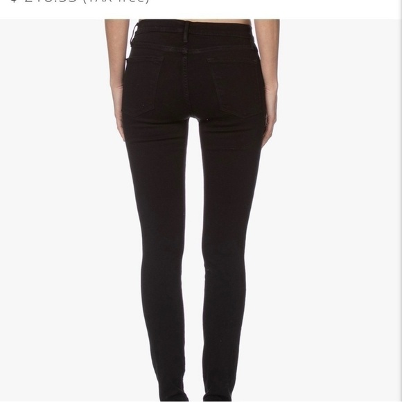 Frame Denim Le Skinny de Jeanne Ripped Distressed Film Noir Wash Jeans Size 26 - Picture 3 of 10